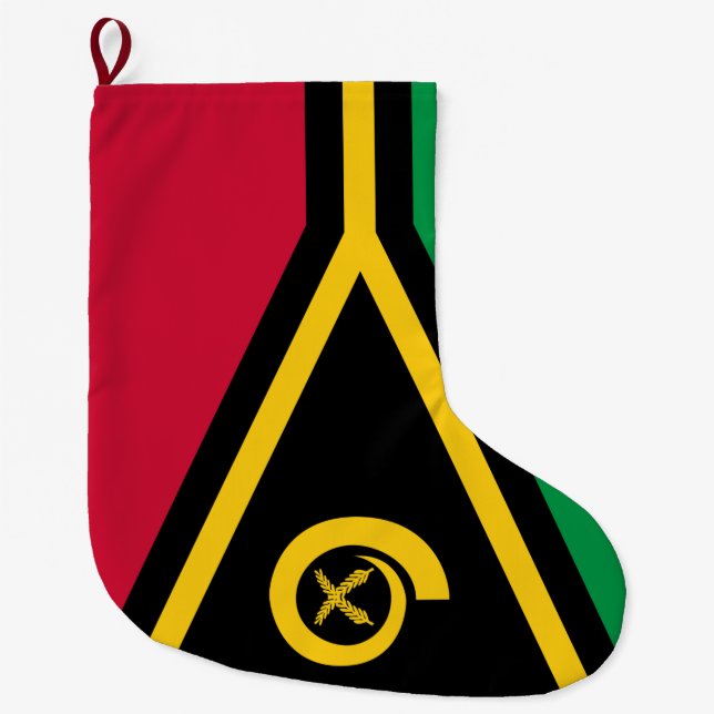 Flagge von Vanuatu Großer Weihnachtsstrumpf (Vorderseite)