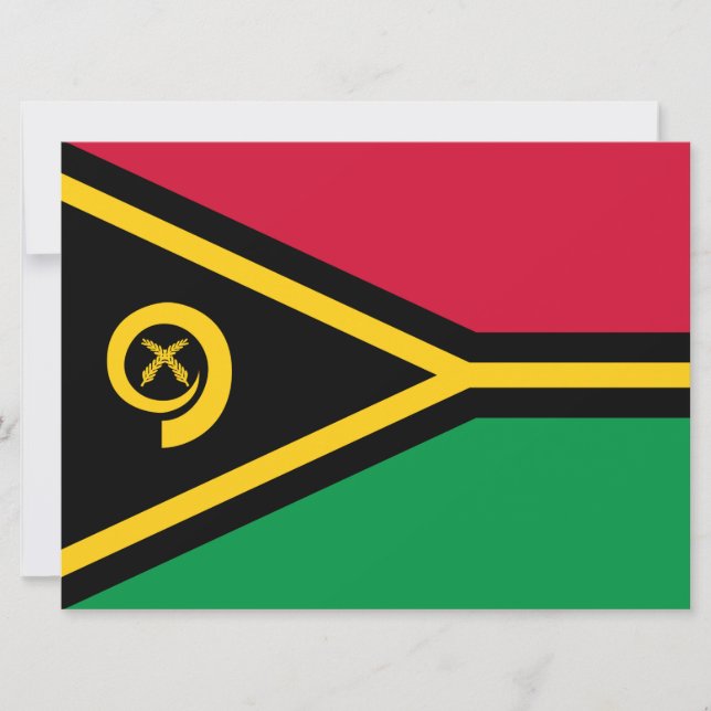 Flagge von Vanuatu Karte (Vorderseite)
