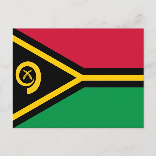 Flagge von Vanuatu Postkarte (Vorderseite)