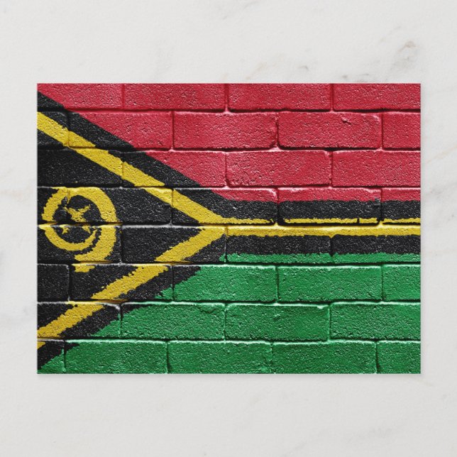 Flagge von Vanuatu Postkarte (Vorderseite)