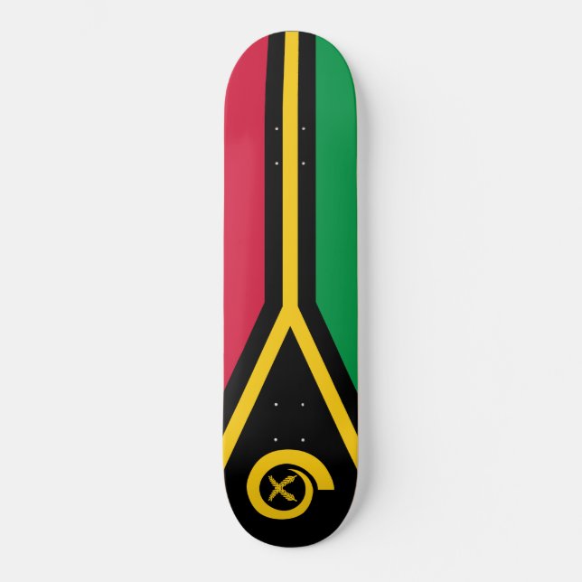 Flagge von Vanuatu Skateboard (Vorderseite)