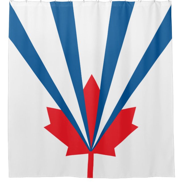 Flagge von Vaughan (Ontario, Kanada) Duschvorhang (Vorderseite)