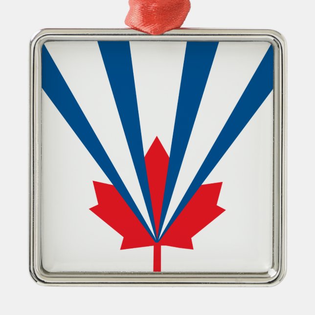Flagge von Vaughan (Ontario, Kanada) Ornament Aus Metall (Vorne)