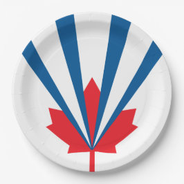 Flagge von Vaughan (Ontario, Kanada) Pappteller