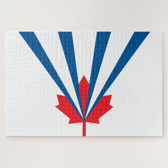 Flagge von Vaughan (Ontario, Kanada) Puzzle (Horizontal)