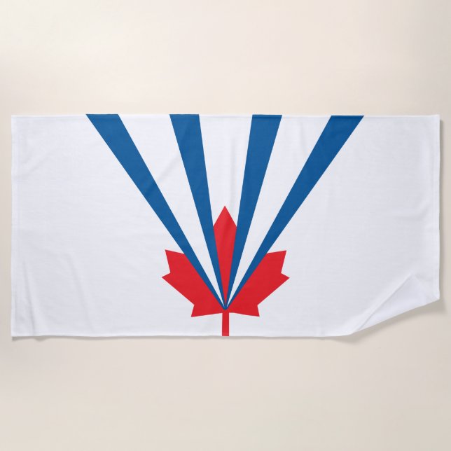 Flagge von Vaughan (Ontario, Kanada) Strandtuch (Vorderseite)