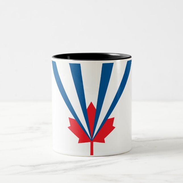 Flagge von Vaughan (Ontario, Kanada) Zweifarbige Tasse (Mittel)