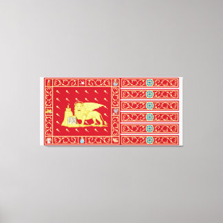 Flagge von Venedig, Italien (Venezia, Venetien, It Leinwanddruck