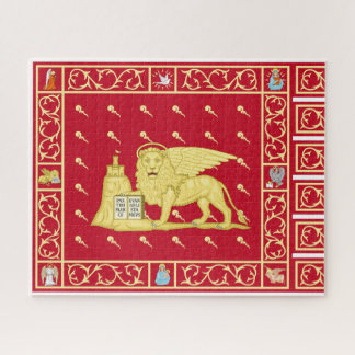 Flagge von Venedig, Italien (Venezia, Venetien, It Puzzle