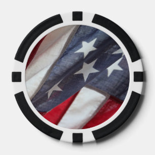 Flagge von Vereinigten Staaten Pokerchips