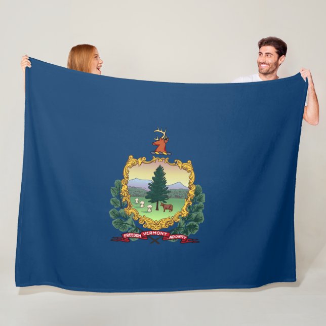 Flagge von Vermont (US-Staat) Fleecedecke (Beispiel)