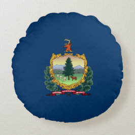 Flagge von Vermont (US-Staat) Rundes Kissen
