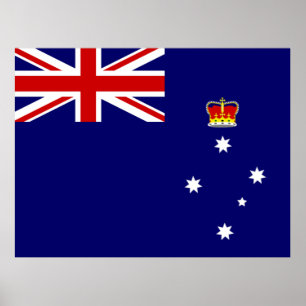 Flagge von Victoria, Australien Poster