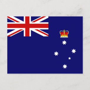 Flagge von Victoria, Australien Postkarte