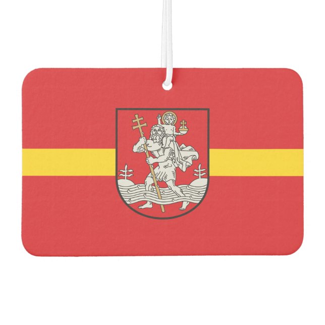 Flagge von Vilnius, Litauen Autolufterfrischer (Vorderseite)