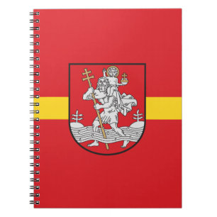 Flagge von Vilnius, Litauen-Notebook Notizblock