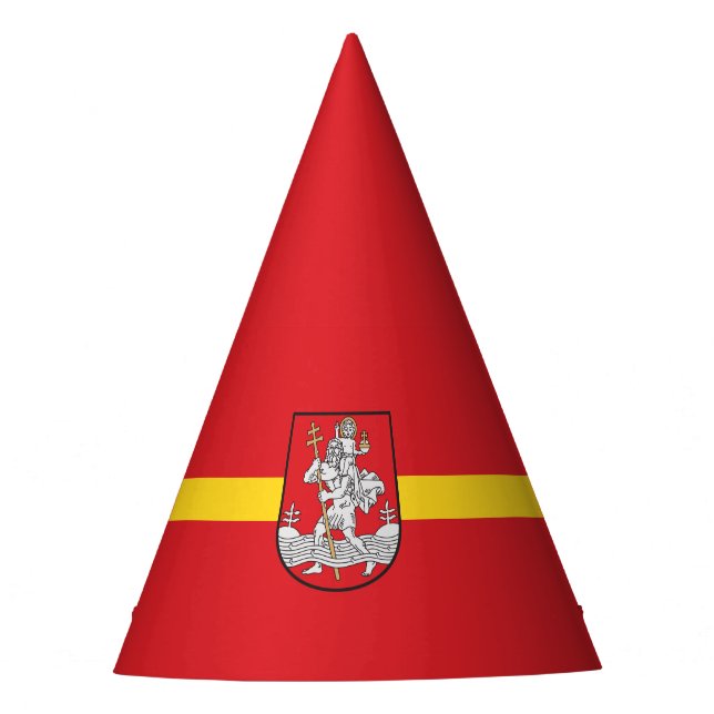 Flagge von Vilnius, Litauen Party Hat Partyhütchen (Vorderseite)