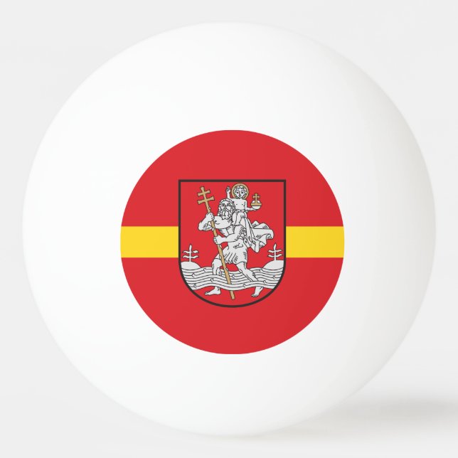 Flagge von Vilnius, Litauen Ping Pong Ball Tischtennisball (Vorderseite)