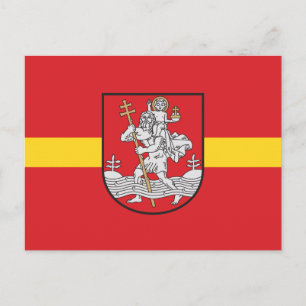 Flagge von Vilnius, Litauen Postkarte