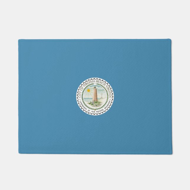 Flagge von Virginia Beach (Virginia, USA) Fußmatte (Vorderseite)