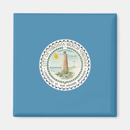 Flagge von Virginia Beach (Virginia, USA) Magnet
