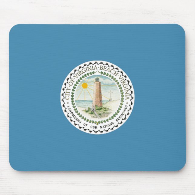 Flagge von Virginia Beach (Virginia, USA) Mousepad (Vorne)