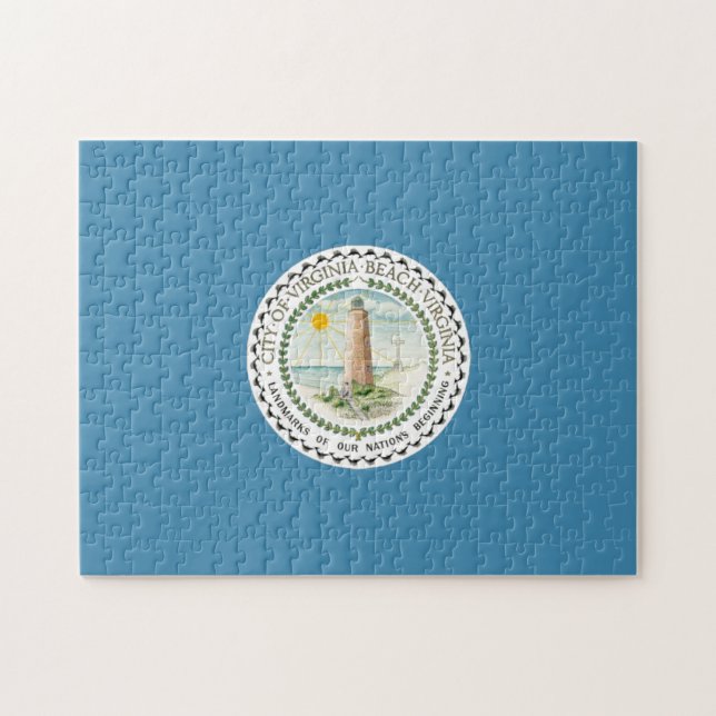 Flagge von Virginia Beach (Virginia, USA) Puzzle (Horizontal)