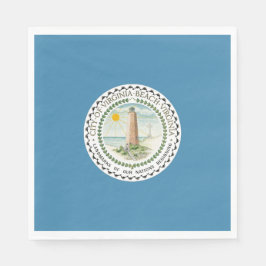 Flagge von Virginia Beach (Virginia, USA) Serviette