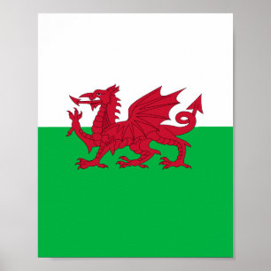 Flagge von Wales (Cymru) Poster
