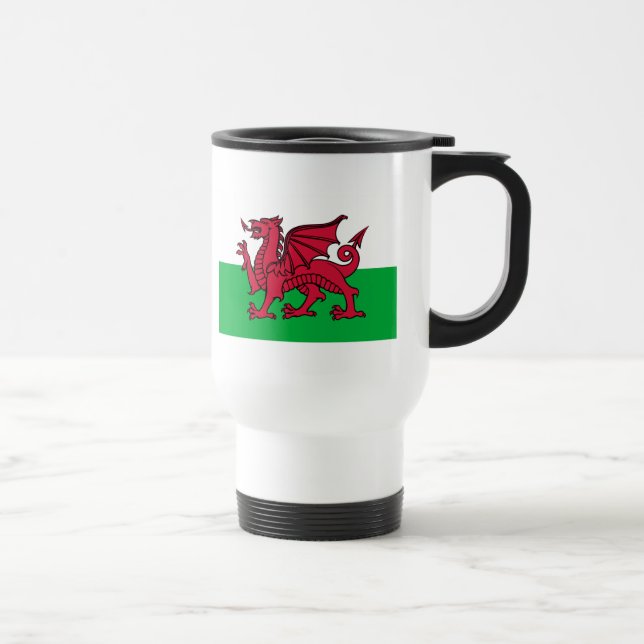 Flagge von Wales Reisebecher (Rechts)