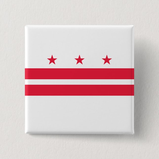 Flagge von Washington D.C. (District of Columbia) Button (Vorderseite)