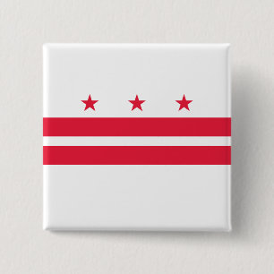 Flagge von Washington D.C. (District of Columbia) Button