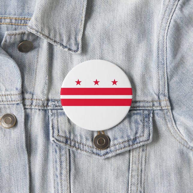 Flagge von Washington D.C. (District of Columbia) Button (Beispiel)