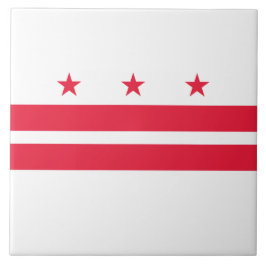 Flagge von Washington D.C. (District of Columbia) Fliese