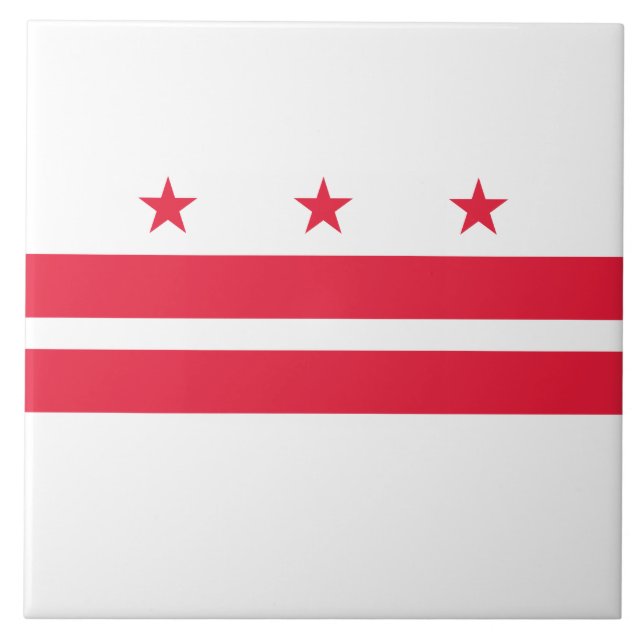 Flagge von Washington D.C. (District of Columbia) Fliese (Vorderseite)