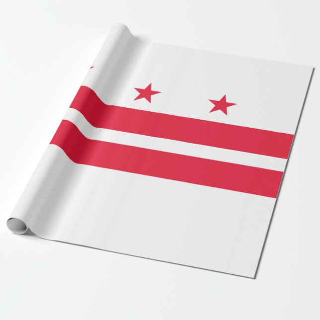 Flagge von Washington D.C. (District of Columbia) Geschenkpapier (Ungerollt)