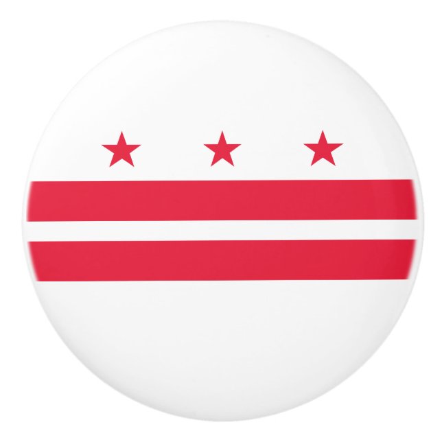 Flagge von Washington D.C. (District of Columbia) Keramikknauf (Vorderseite)