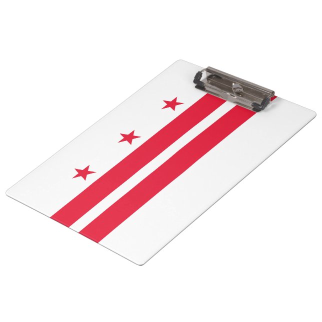 Flagge von Washington D.C. (District of Columbia) Klemmbrett (Schrägansicht)