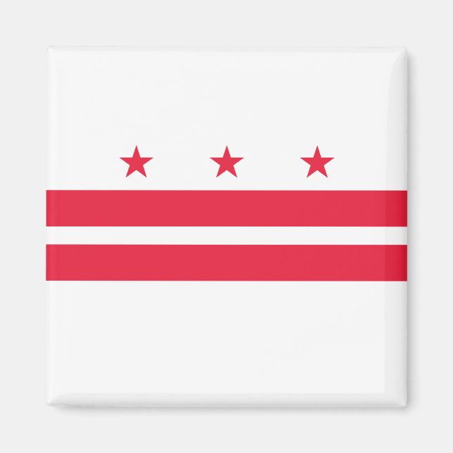 Flagge von Washington D.C. (District of Columbia) Magnet (Vorne)