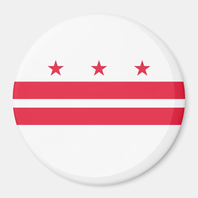 Flagge von Washington D.C. (District of Columbia) Magnet (Vorne)