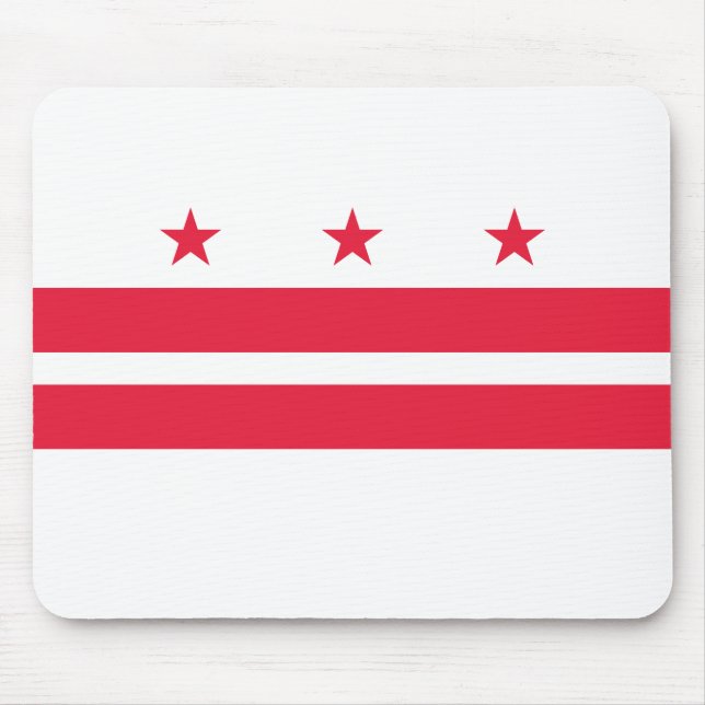 Flagge von Washington D.C. (District of Columbia) Mousepad (Vorne)