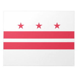 Flagge von Washington D.C. (District of Columbia) Notizblock