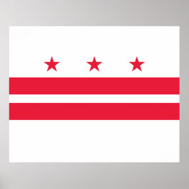 Flagge von Washington D.C. (District of Columbia) Poster