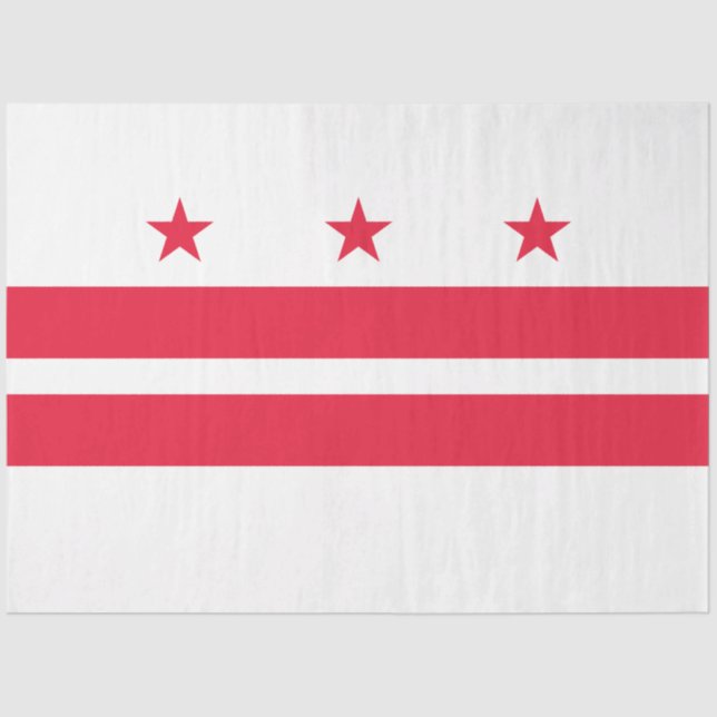 Flagge von Washington D.C. (District of Columbia)  Seidenpapier (Vorderseite)