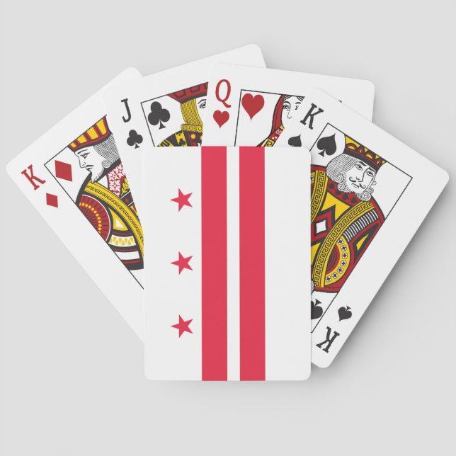 Flagge von Washington D.C. (District of Columbia) Spielkarten (Rückseite)