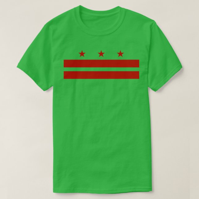 Flagge von Washington D T-Shirt (Design vorne)