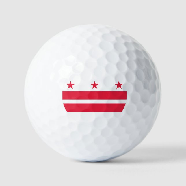 Flagge von Washington DC Golfball (Vorderseite)