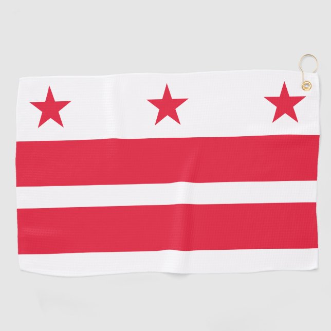 Flagge von Washington DC Golfhandtuch (Horizontal)