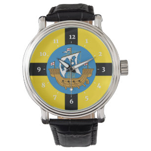 Flagge von Wellington City, Neuseeland Armbanduhr