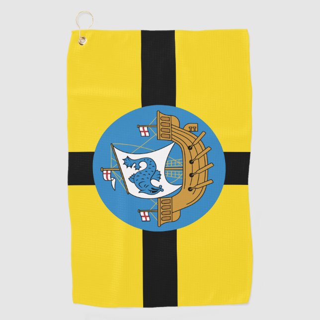 Flagge von Wellington City, Neuseeland Golfhandtuch (Vorderseite)